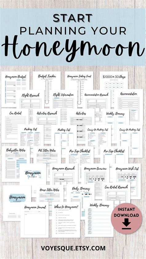 Honeymoon Planner Template