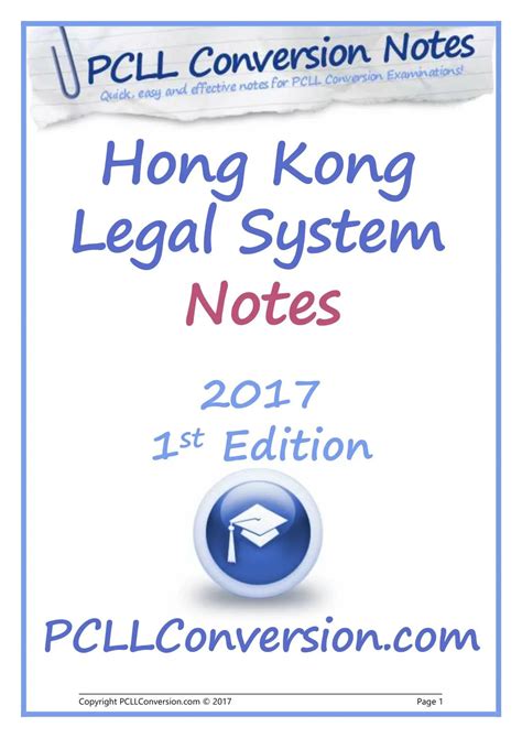 Hong Kong Legal Systems Notes - PCLL Conversion PDF Epub