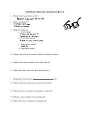 Honors Biology Review Questions Ebook Kindle Editon