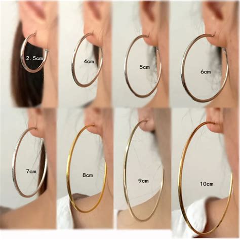 Hoop Earring Size Chart Cm