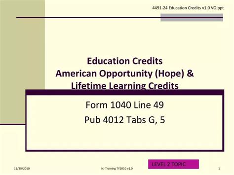 Hope Scholarships and Lifetime Learning Credits: Your Pathway to a Brighter Future