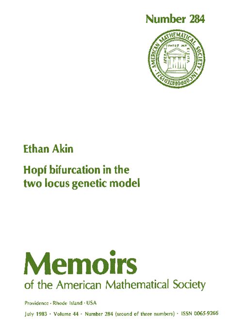 Hopf Bifurcation in the Two Locus Genetic Model Kindle Editon