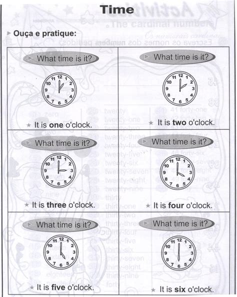 Horas em Inglês: Atividades para Aprender e Dominar o Tempo