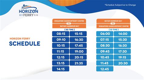 Horizon Ferry Schedule: Your Ultimate 2023 Guide to Ferry Crossings