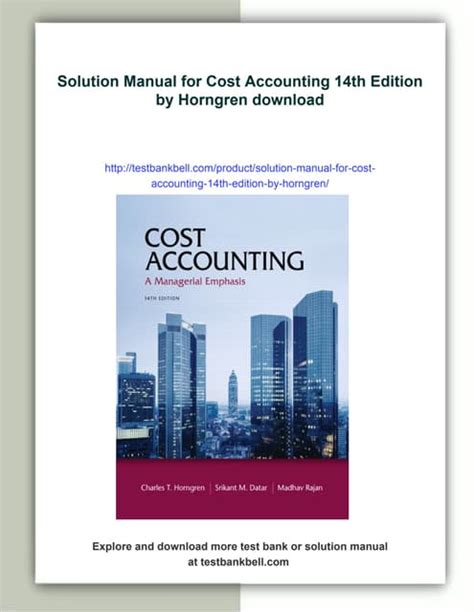 Horngren 14th Edition Solution Manual Cost Accounting 2 Reader