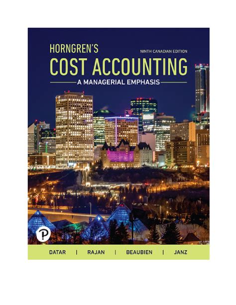 Horngren 9th Edition Solution Manual Cost Accounting Reader