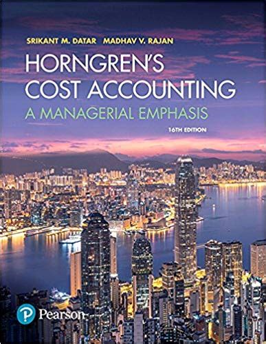 Horngren Cost Accounting Solutions Chapter 4 Kindle Editon
