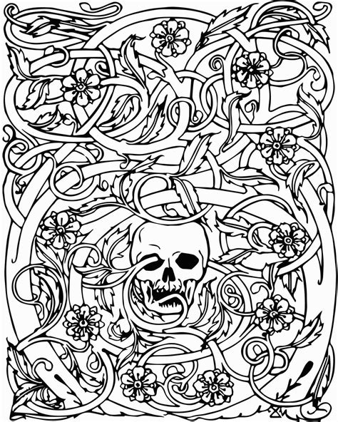 Horror Skulls Coloring Book for Adults