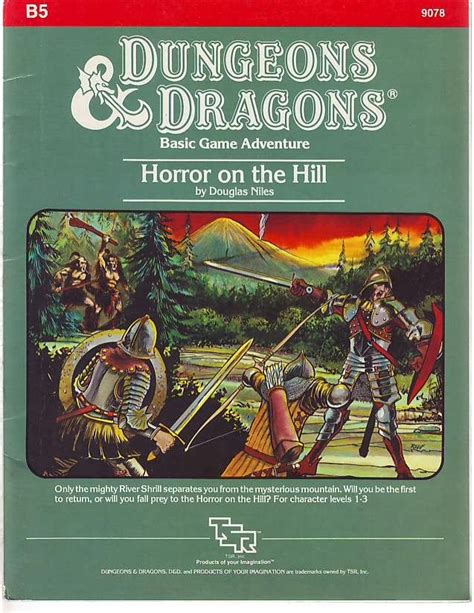 Horror on the Hill Dungeons and Dragons Module B5 Doc