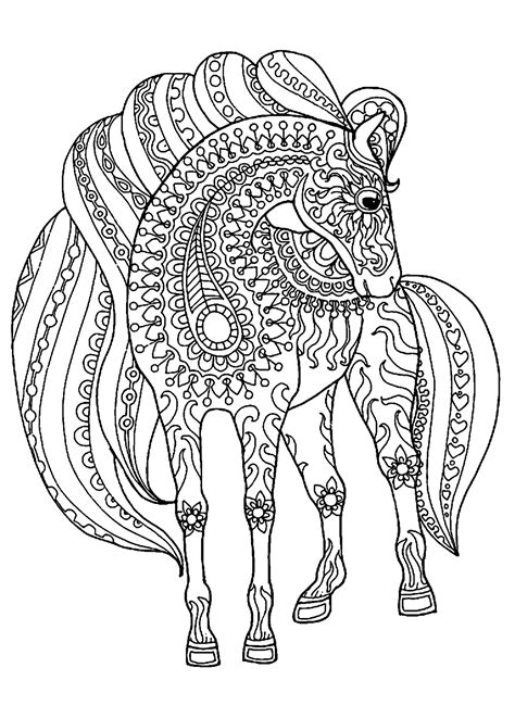 Horse Coloring Book Adults Patterns Doc