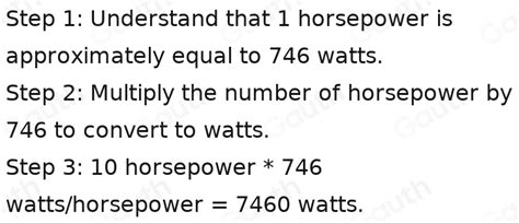 Horsepower in Watts: 746 Watts = 1 Horsepower