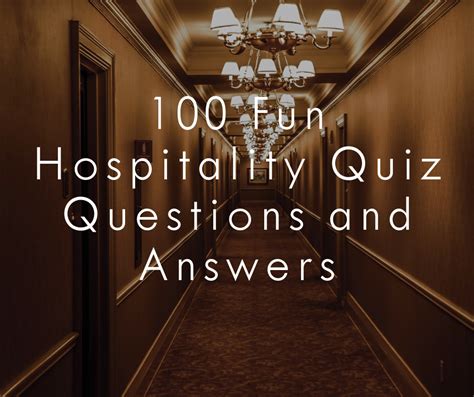 Hospitality Quiz Questions And Answers PDF