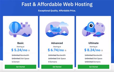 Hostwinds shared hosting pricing plans overview for 2025