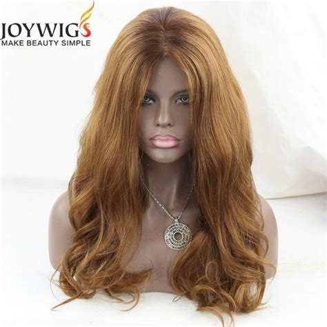 Hot Ombre Long Wavy 100% Human Hair Full Lace Wig 20 Inches