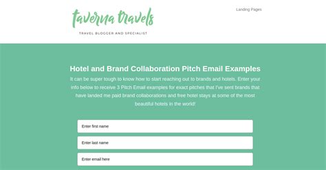 Hotel Collaboration Email Template