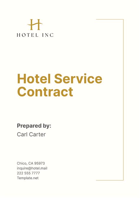 Hotel Contract Template