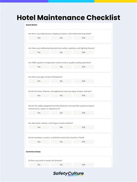 Hotel Maintenance Checklist Ebook Doc