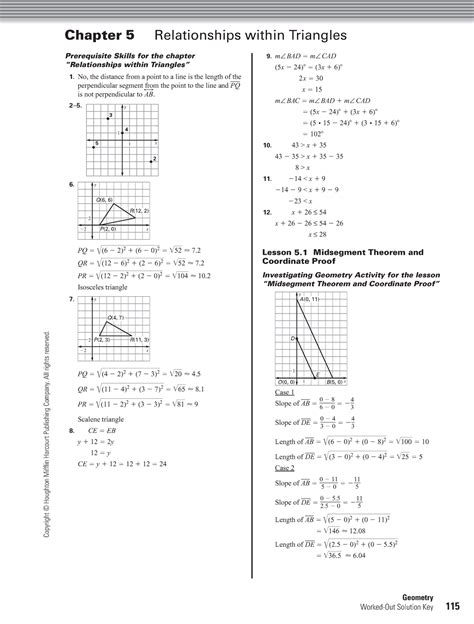 Houghton Mifflin Ch 5 Geometry Answer Key Reader