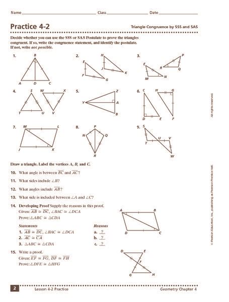 Houghton Mifflin Company Geometry Triangles Answers Practice Doc