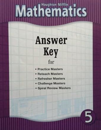 Houghton Mifflin Mathematics Practice Workbook Answer Key Reader