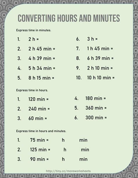 Hours Into Minutes: Unraveling the Mathematics of Time