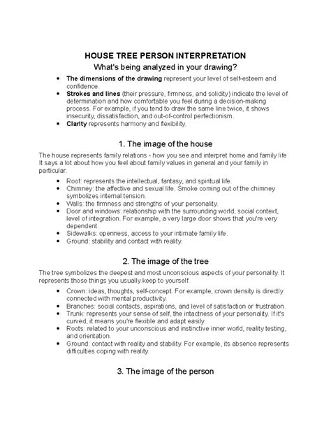 House Tree Person Interpretation Manual Ebook PDF