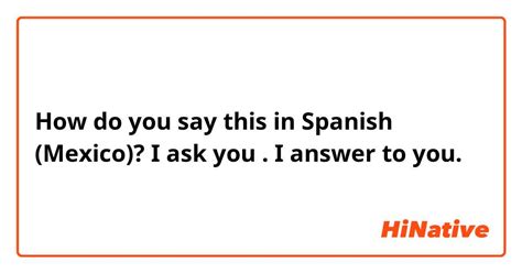 How Do You Say Answer In Spanish Epub