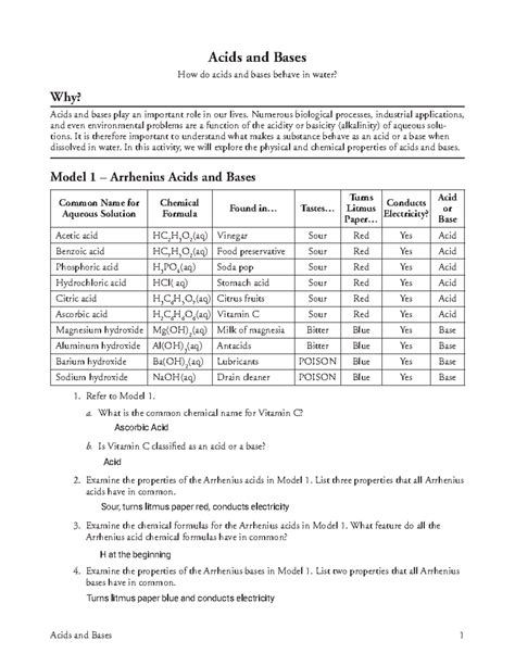 How Does Acids Bases Behave In Water Answers Epub