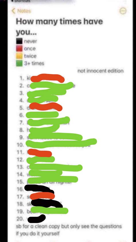 How Many Times Have You...