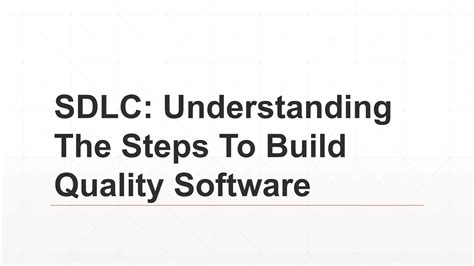 How Software is Built Quality Software Volume 1 Epub