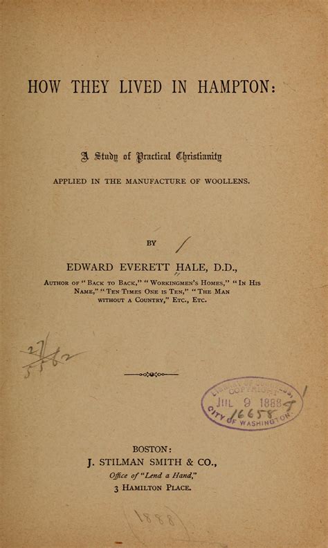 How They Lived in Hampton A Study of Practical Christianity Applied in the Manufacture of Woollens PDF