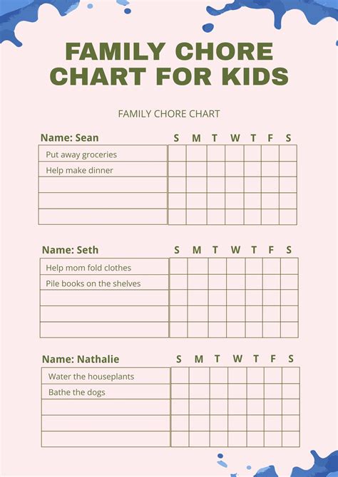 How To Create A Family Chore Chart