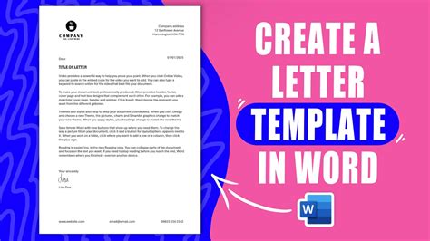 How To Create A Letter Template In Word
