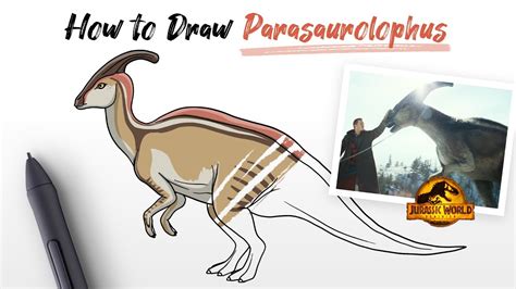 How To Draw A Parasaurolophus