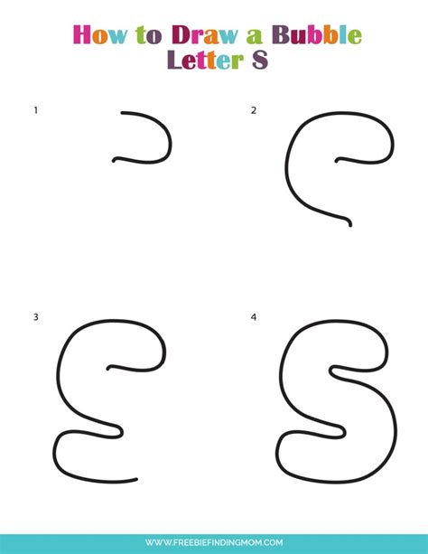 How To Draw S In Bubble Letters
