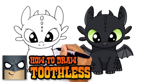 How To Draw Toothless From How To Train Your Dragon