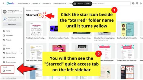 How To Find Your Starred Templates On Canva
