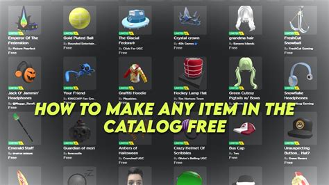 How To Get Any Catalog Item Free Roblox