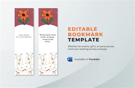 How To Make A Printable Bookmark In Word 2007