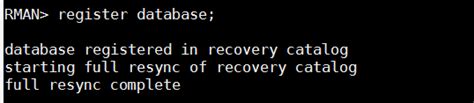How To Register Database In Rman Catalog 12c