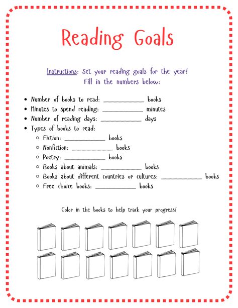 How To Set Pages Reading Goals With Students Printable