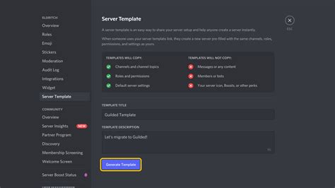 How To Use A Server Template Discord
