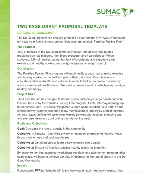 How To Write A Grant Template