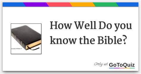 How Well Do You Know the Bible? PDF