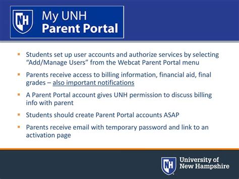 How to Access the UNH Parent Portal