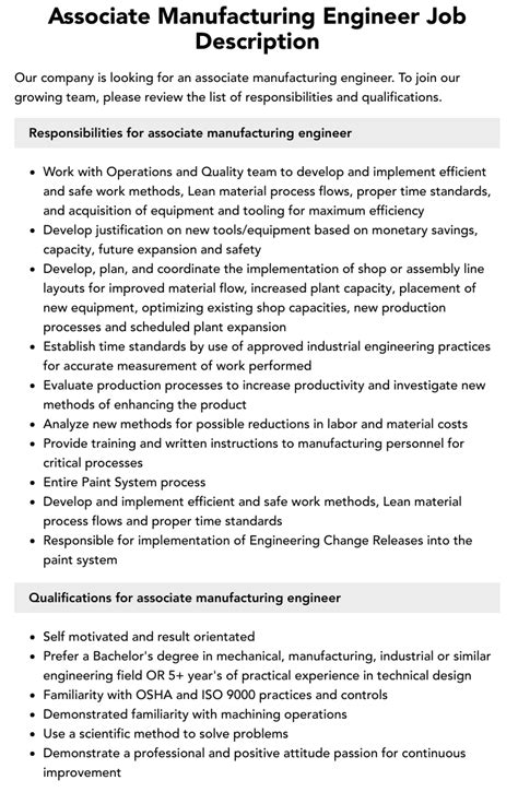 How to Become an Associate Manufacturing Engineer