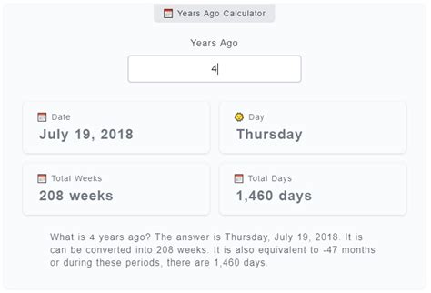 How to Calculate How Many Years Ago a Year Was