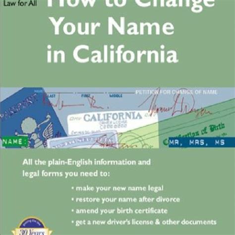 How to Change Your Name in California 9th Edition Doc