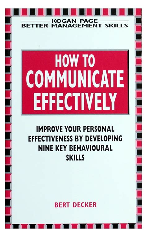 How to Communicate Effectively by Bert Decker Ebook Epub