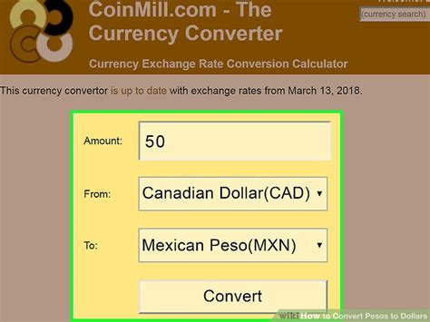 How to Convert Dollars to Pesos